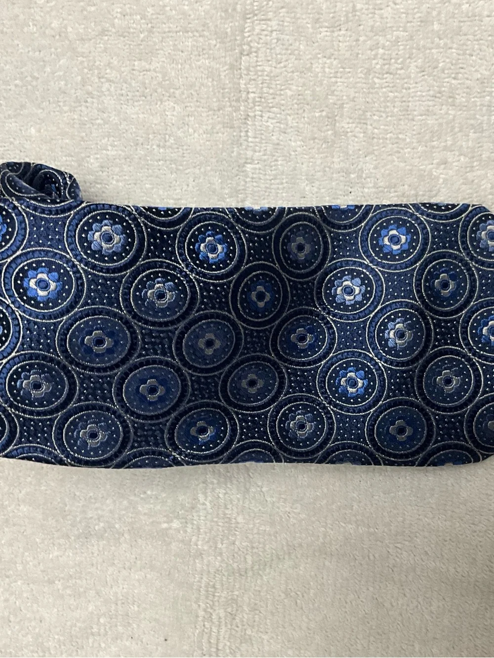 Silk Blue Floral Medallion Men’s Tie